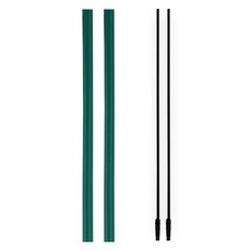 hibee Stanley 相容 Big 矽膠吸管 綠色 2p + 清潔刷 2p 隨機出貨組, 1套