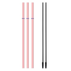 hibee Stanley 相容矽膠吸管 粉色 3入 + 清潔刷 隨機出貨 2入組, 1套