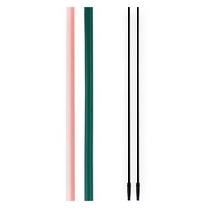 하이비 스탠리 호환 Big 실리콘 스트로우 그린 + 핑크 + 세척솔 랜덤발송 2p 세트, 1세트