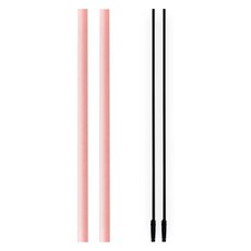 hibee Stanley 相容 Big 矽膠吸管 粉紅色 2入 + 清潔刷 隨機出貨 2入組, 1套