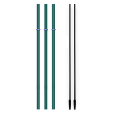 hibee Stanley相容矽膠吸管綠色3入 + 隨機出貨清潔刷2入組, 1套