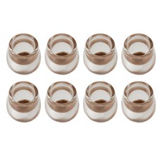 Allhigh 家具桌子高級加厚TPE防噪音防滑椅腳套 透明圓形, 8個