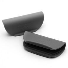 SiliconStory 白金矽膠廚房鍋具把手, 炭灰色, 2個