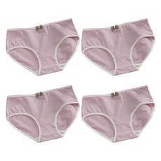 언헤브 리본 포인트 단색 학생 팬티 4p