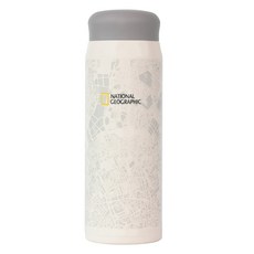 LiLFANT 國家地理探險雙層不鏽鋼隨行杯, 都會奶油色, 450ml, 1個