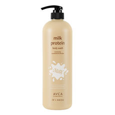 AVCA 弱酸性山羊奶蛋白沐浴乳 爽身粉香, 1L, 1瓶