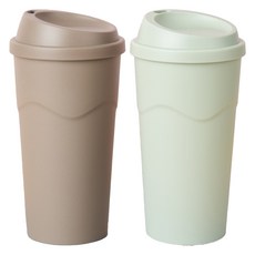 아띠홈 리유저블 텀블러 2종 세트, 민트 + 초코, 600ml, 1세트