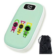 패리뷰리 ZTS 디지털 손난로 보조배터리 5000mAh, 18650 5000mAh, 베이비그린 삼동이