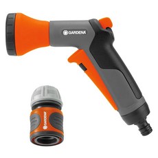 GARDENA 嘉丁 經典軟式灑水噴頭 18311 + 軟管連接器 13~15mm 18215 套組, 1套, 混色
