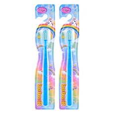 bebeD 유아용 초콜릿도 잘 닦이는 칫솔, 반짝이블루, 1개입, 2개