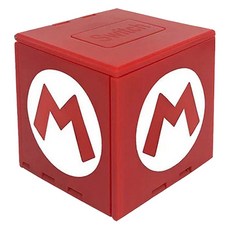 HOHOO Nintendo Switch專用便攜式16合1遊戲卡收納盒 사카, 瑪利歐 M 紅色, 單一商品, 1個