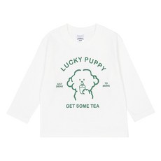 Rainbow Kids 兒童小狗圖案圓領長袖T恤