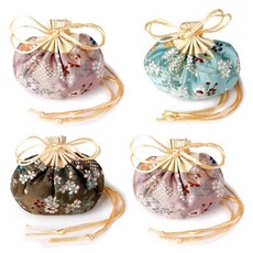 indi.k 傳統香囊4入組, 4個, 薰衣草紫, 秘色, 暗綠色, 隨機出貨