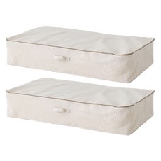 MARKET B RINEN 布料收納箱 100 x 55 x 19 cm KS1061STB, 米色, 2個