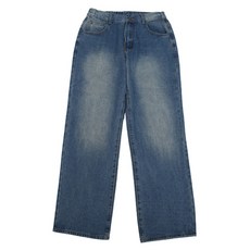 머시따 남성용 워싱 세미와이드 뒷밴딩 데님 팬츠
