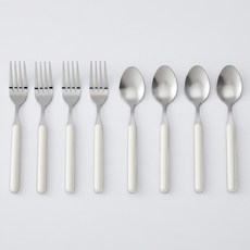 모던하우스 온 심플 커트러리 세트, 아이보리, 디너스푼 4p + 디너포크 4p, 1세트