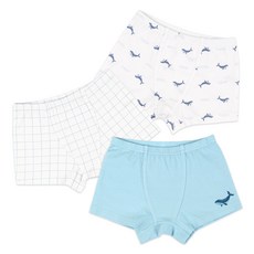 메이키즈 남아용 도트고래 면 스판 드로즈 3종 세트