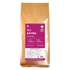 1kg COFFEE 肯亞AA FAQ原豆, 無研磨咖啡豆, 1個