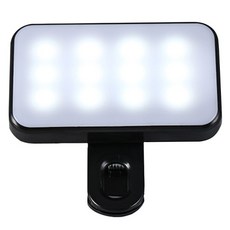 비상 충전식 방송 촬영 셀카 휴대용 핸드폰 LED 3색 조명, 360-2025CSH, 1개