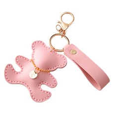 COHIMO DIY 熊熊鑰匙圈製作組合 5W0052, 粉紅色, 1套