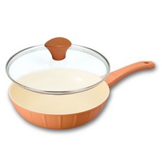 GENIAL 電磁爐 Cucina IH 中式炒鍋 F型 + 強化玻璃鍋蓋組, 1套, 28cm