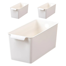 Younco 食品儲藏室整理 廚房層架 收納盒, 白色, 3個