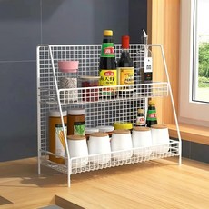 Younco 堅固整齊廚房收納架, 白色, 1個