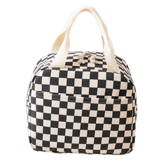 Taminayo 便利保溫保冷袋, 1個, 黑色棋盤格