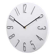 유럽감성 인테리어 무소음 벽시계, 화이트
