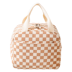 Taminayo 便利保溫保冷袋, 1個, 棕色棋盤格