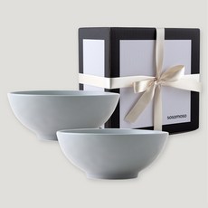 sosomoso 너울 麵碗 2入 禮物組, 1套, 純淨海藍