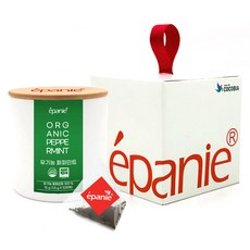 epanie 薄荷草本茶包+圓筒外盒+絲帶包裝盒組, 1.5克, 1個, 10入