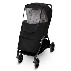 Manito 麻花通用嬰兒推車防風罩, 黑色