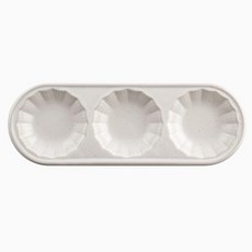 sosomoso Gabi三格分隔盤, 沙白, 1個