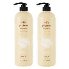 AVCA 弱酸性山羊奶蛋白身體乳, 1L, 2瓶