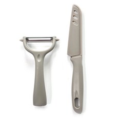 퀸스리빙 감자칼 + 과도 세트, 그레이, 1세트