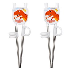 kitchen U Tyranno孩童學習筷 第1階段, 白色, 2個