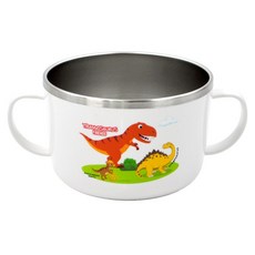 kitchen U Tirano 防滑不鏽鋼附手把麵碗, 白色, 1個