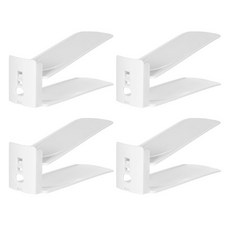 Mabso Shop 三層可調高度省空間鞋架 HR002, 4個, 白色