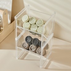 讚讚哥 茶水間咖啡膠囊茶包可堆疊收納盒 JNHA1729, 2個, 透明