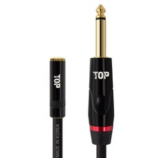 솔탑 3.5mm TRS 스테레오 AUX 암 TO 5.5mm TS 모노 수 제작 케이블, 1개, SOLTOP-1901