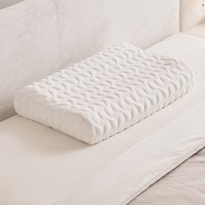 LA CLOUD 優質乳膠整體模壓指壓型按摩護理枕頭, 象牙白, 1個