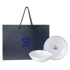 로얄코펜하겐 블루 라인 볼 17cm 2P + 쇼핑백, 1개