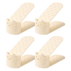 맙소샵 貓咪可調節高度鞋架 HR050, 4個, 米色