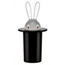 P&K兔子一觸式牙籤收納盒, 黑色, 1個