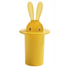 P&K兔子一觸式牙籤收納盒, 黃色, 1個