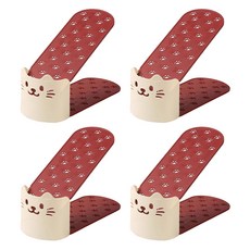 맙소샵 貓咪可調節高度鞋架 HR050, 4個, 酒紅色