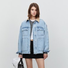 던스트 여성용 빈티지 데님 워크 자켓 UDJU5A115B