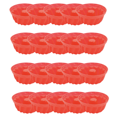 Select For You矽膠烘焙馬芬杯蛋糕圓形, 20個, 紅色