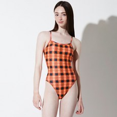 후그 여성용 여행 하이컷 더블 타이 back 두겹 원피스 수영복 WHA1769